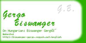 gergo biswanger business card